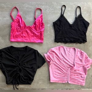 Lot Of 4 Women’s Crop tops- All Size Medium. NWOT.